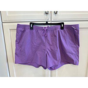 BP Women's Purple Workout Shorts Elastic Waist and Tie Size- XXL NWT